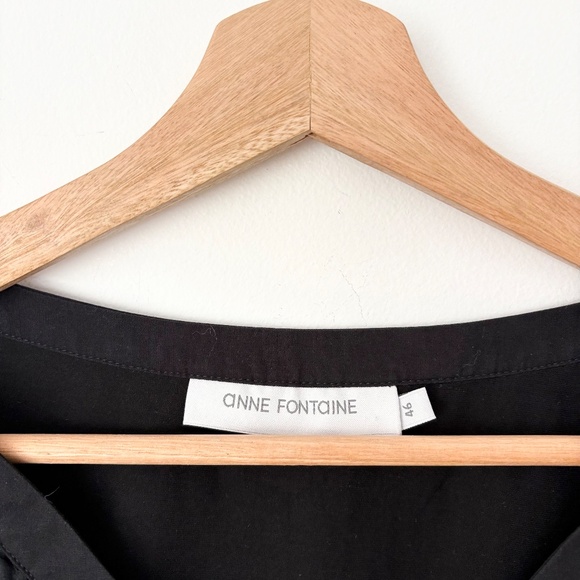 Anne Fontaine zip front silk blend blouse - Picture 3 of 5